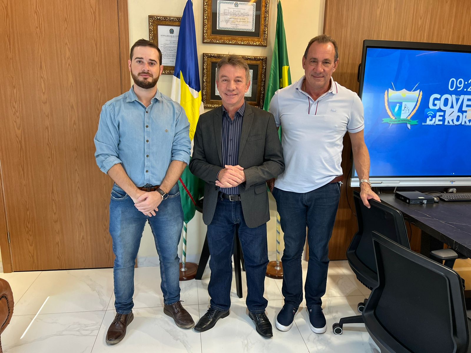 Miguel Bevilaqua visita governador de Roraima Antônio Denarium